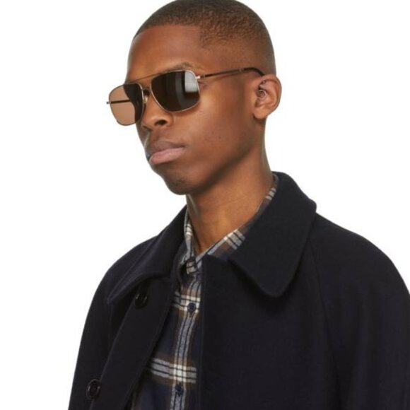 Gucci GG0836SK 001 Sunglasses Silver Aviator Frame, Grey Lenses - Picture 3 of 10